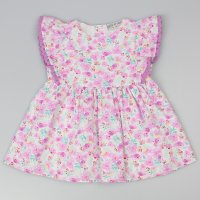 D32730: Baby Girls All Over Print Lined Dress  (1-2 Years)